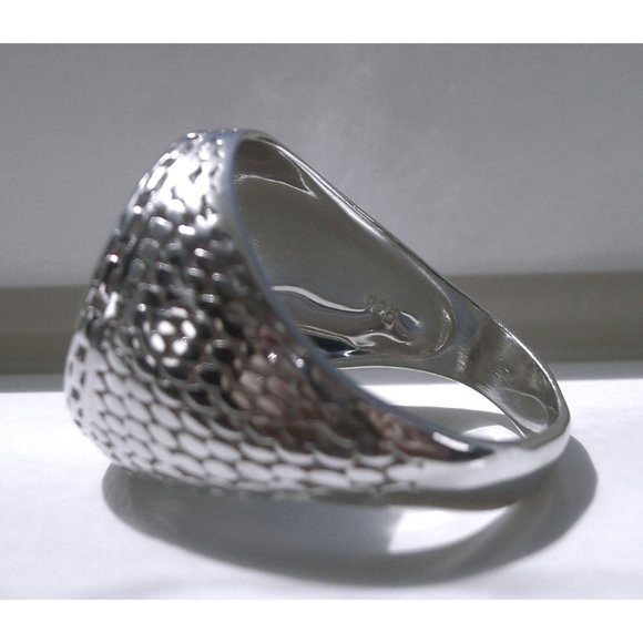 925 STERLING SILVER Men's Nautical Anchor Ring - Picture 9 of 12